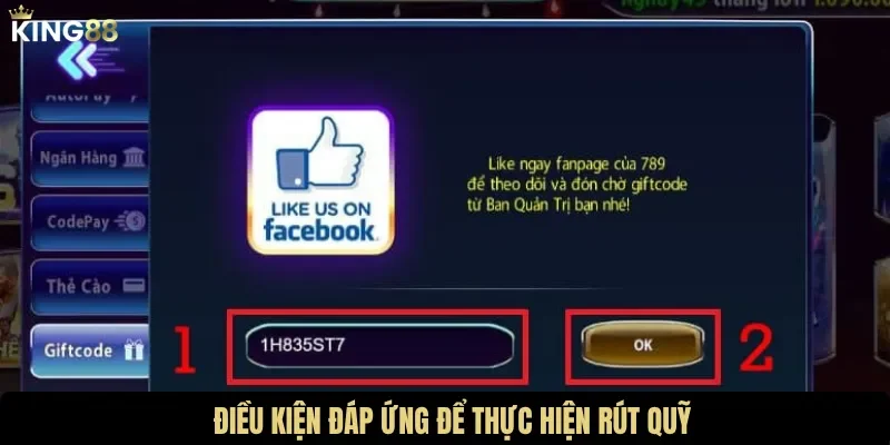 Đáp ứng những điều kiện tiên quyết khi thực hiện lệnh rút quỹ